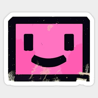 Street Art retro vintage pink Smile Sticker